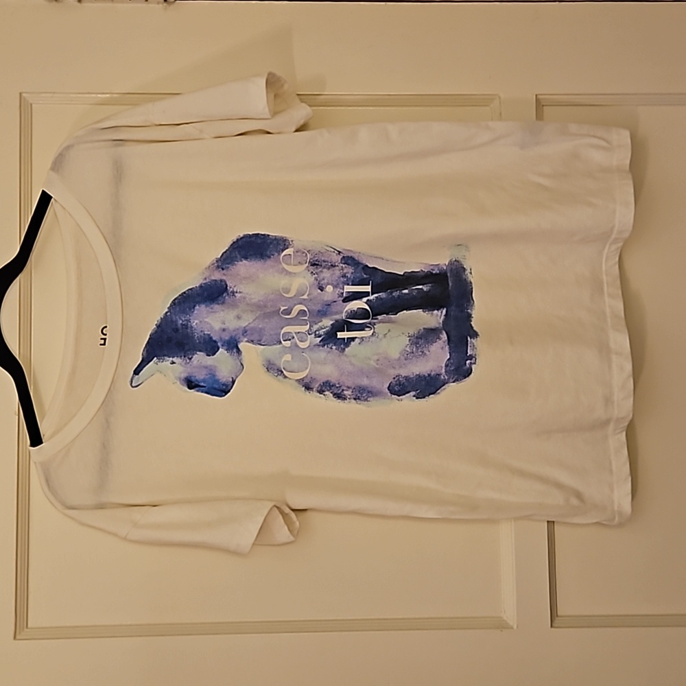 Hometown Heroes Casse Toi French Watercolor Cat Tee